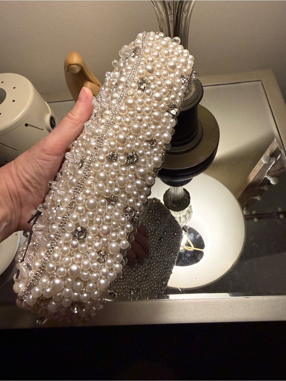 Fiona Beaded Bag: Pearl-Strap Embellished Edition - Picture 6 of 12